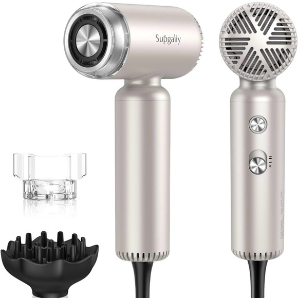 Quiet Mini Ionic Blow Dryer with Magnetic Diffuser - Picture 1 of 7